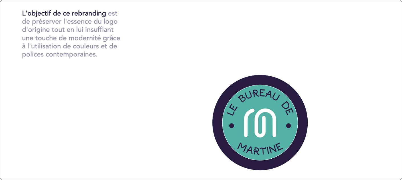 Le Bureau de Martine — rebranding objective and logo